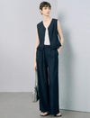 Dark Denim Wide Leg Pants
