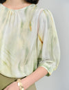 100% Mulberry Silk Watercolor Top