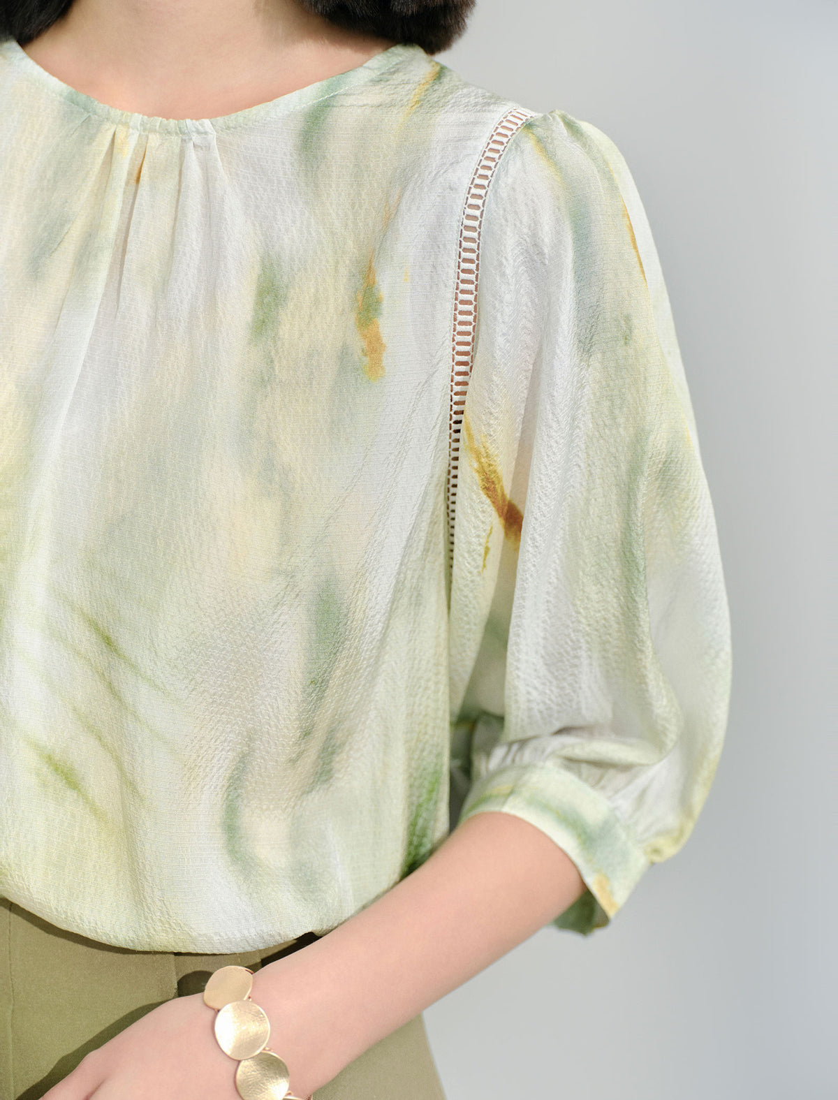 100% Mulberry Silk Watercolor Top