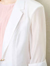 Light Tencel Three-Quarter Sleeve Blazer