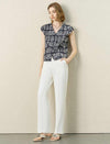 Beige Wide-Leg Pants