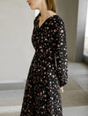 Floral Wrap Midi Dress