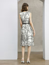 Sleeveless Floral Print Midi Dress for Women