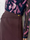 Fishtail Midi Skirt with Decorative Waist