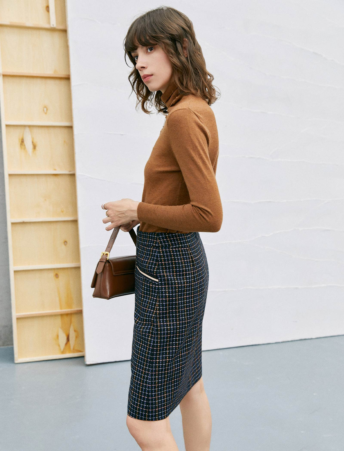 Classic Wool Blend Skirt
