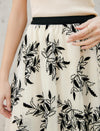 Floral Print A-Line Skirt