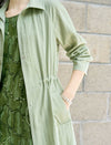Sage Green Lyocel Trench Coat