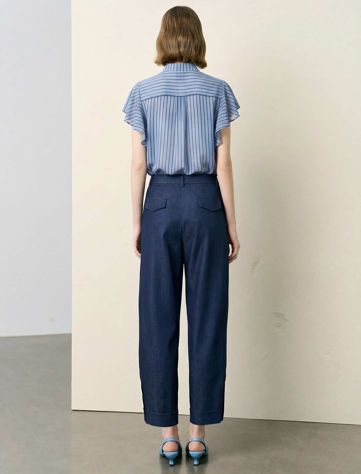Pleated Balloon Ankle Pants