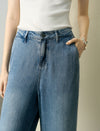 Light Wash Straight-Leg Jeans