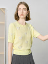 3D Butterfly Embroidered Knit Top