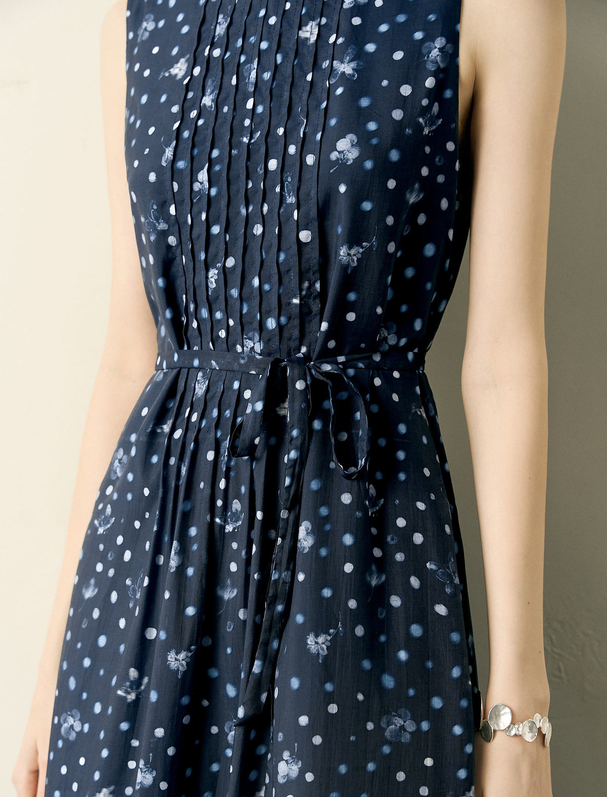 Tencel Floral Polka Dot Maxi Dress