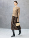 Wool Blend Ruched Boatneck Drop-Shoulder Sweater