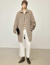 100% Alpaca Oversized Classic Collar Wool Coat
