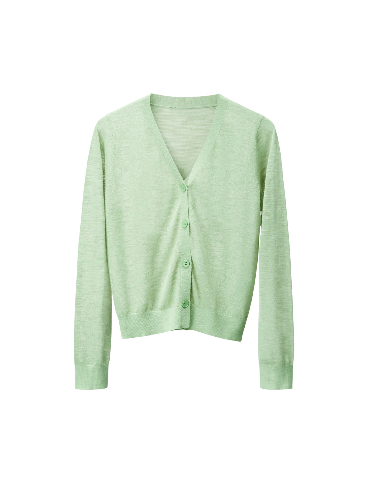 Lightweight Solid Color V-Neck Knit Cardigan