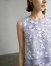 Sequin Floral Sleeveless Top