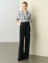 Cotton Watercolor Abstract Print Shirt