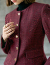 Burgundy Sequin Two‑Piece Set