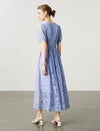 Light Purple Lace V-Neck Maxi Dress