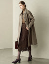 Coffee Wool-Blend Overcoat