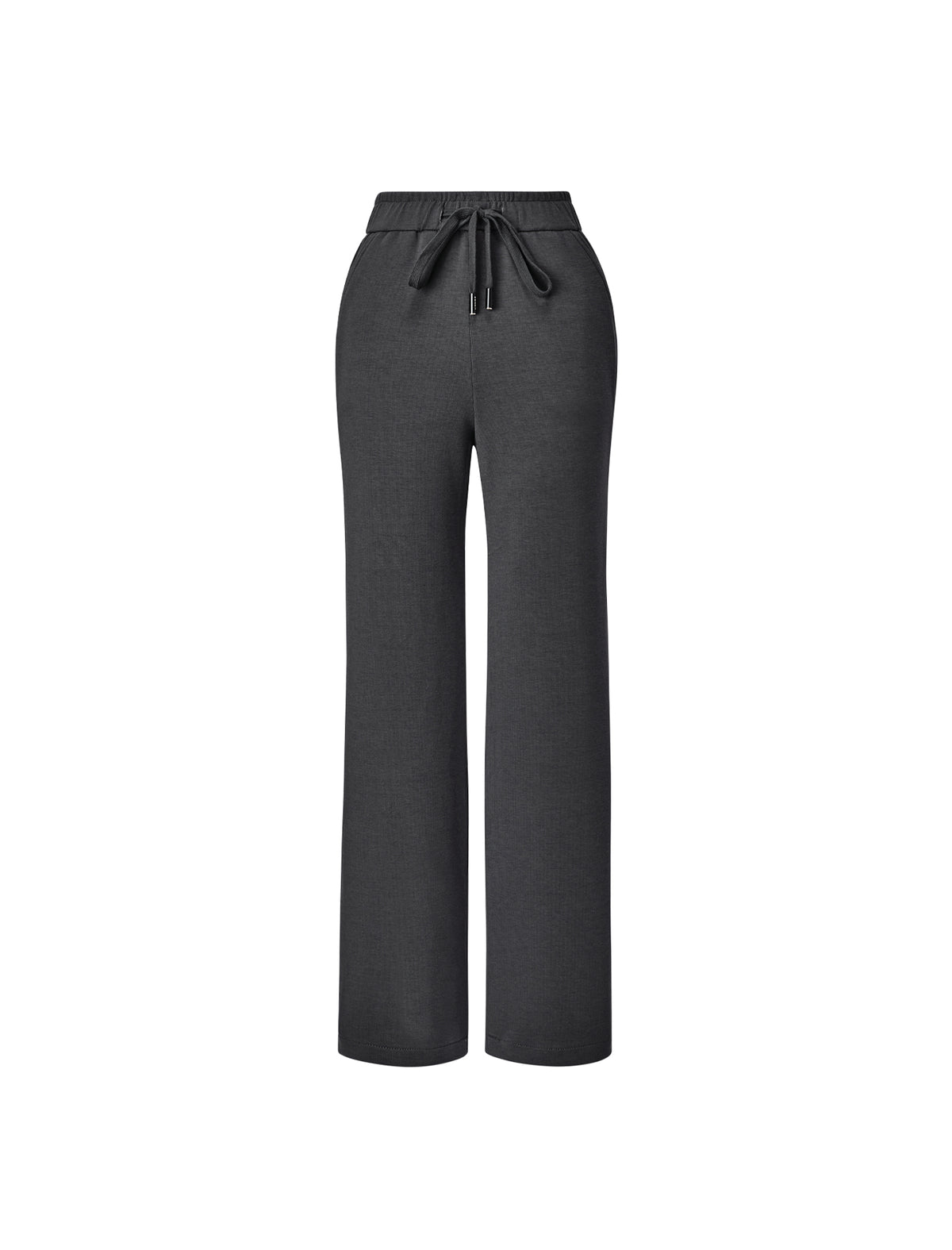 High Waist Drawstring Wide Leg Pants