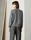Mock‑Two‑Piece Color‑Block Knit Cardigan