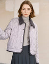 Quilted Contrast Collar And Cuffs Down Jacket