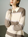 Striped Crewneck Relaxed Straight-Fit Sweater