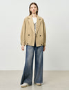 Camel Lapel Loose Short Jacket