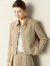 Vintage Slim Fit Camel Short Coat