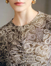 Ruched Front Paisley Print Top