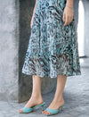 Chiffon Floral Print V-Neck Midi Dress