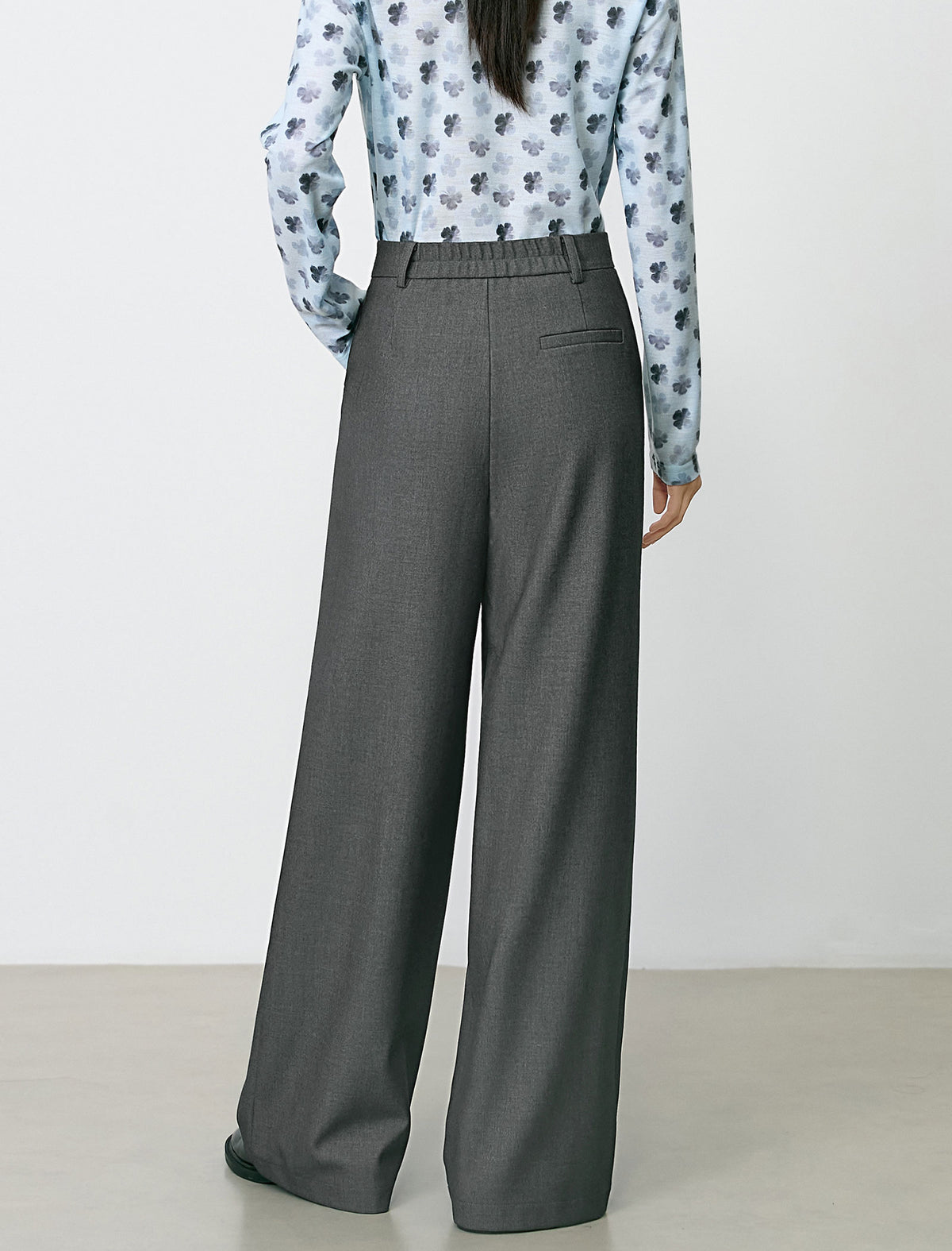 High-Rise Pleated Wide-Leg Trousers