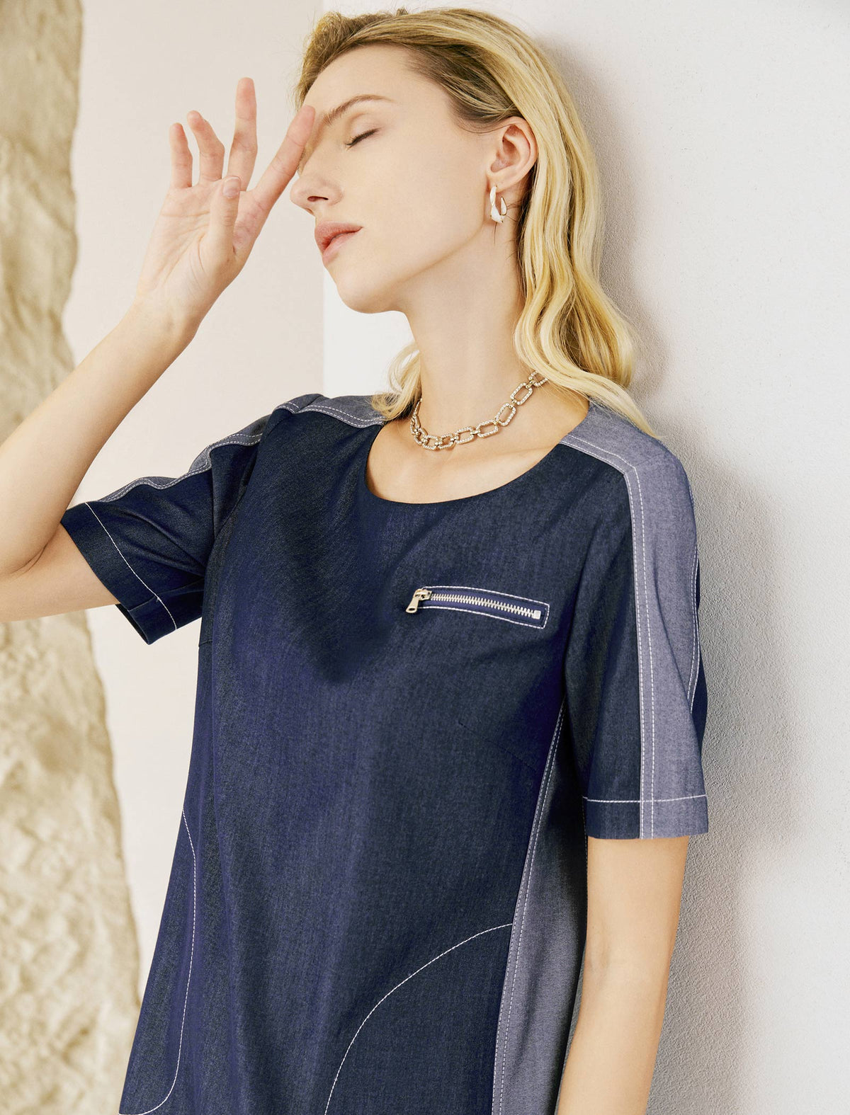 Round Neck Short Sleeve Dress