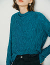 Textured Mock Neck Top