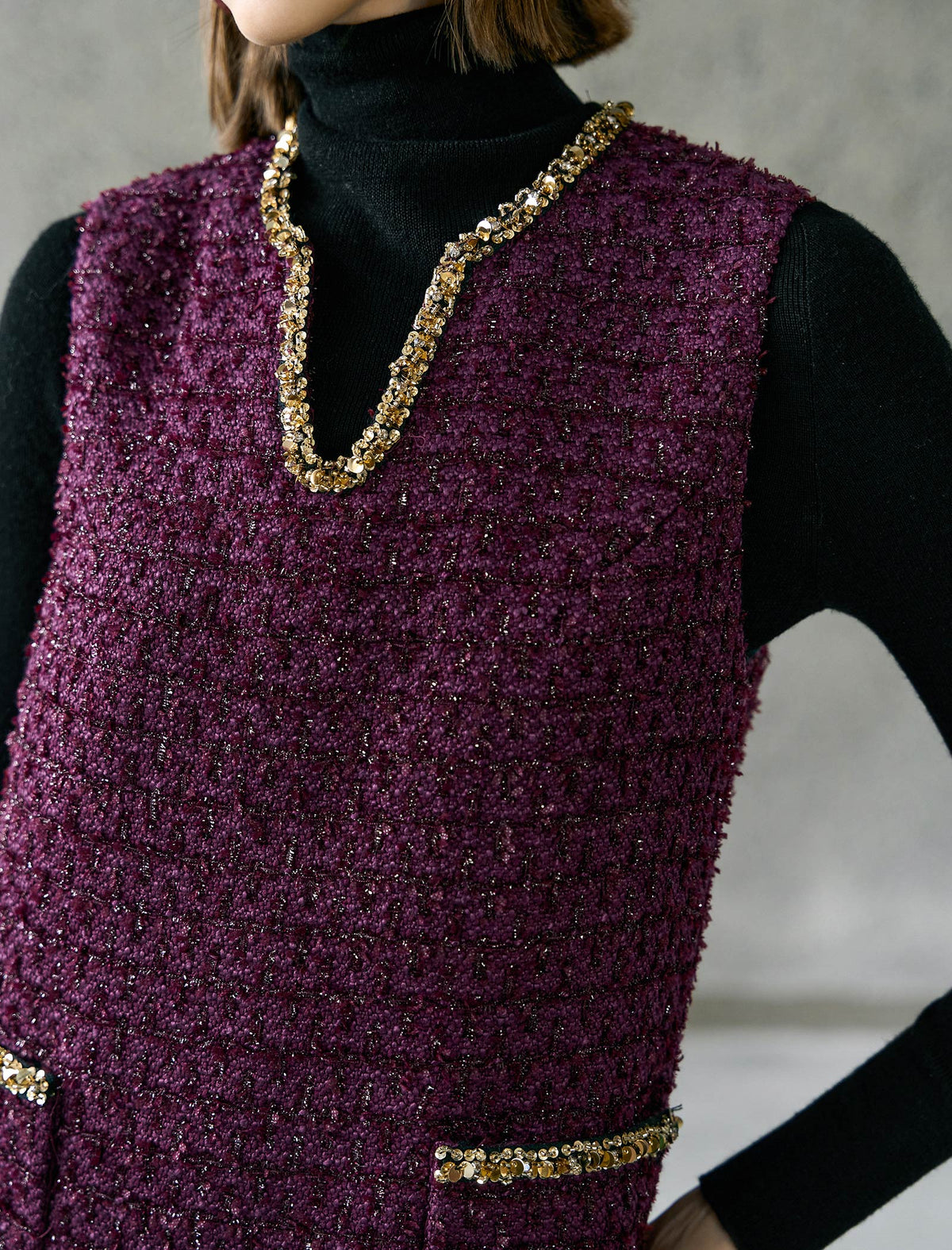 Purple Vintage Elegant Sleeveless Dress