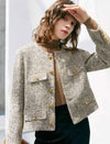 Wool Blend Pocket Cropped Jacket