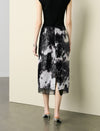 Tie-Dye Sequin Midi Skirt