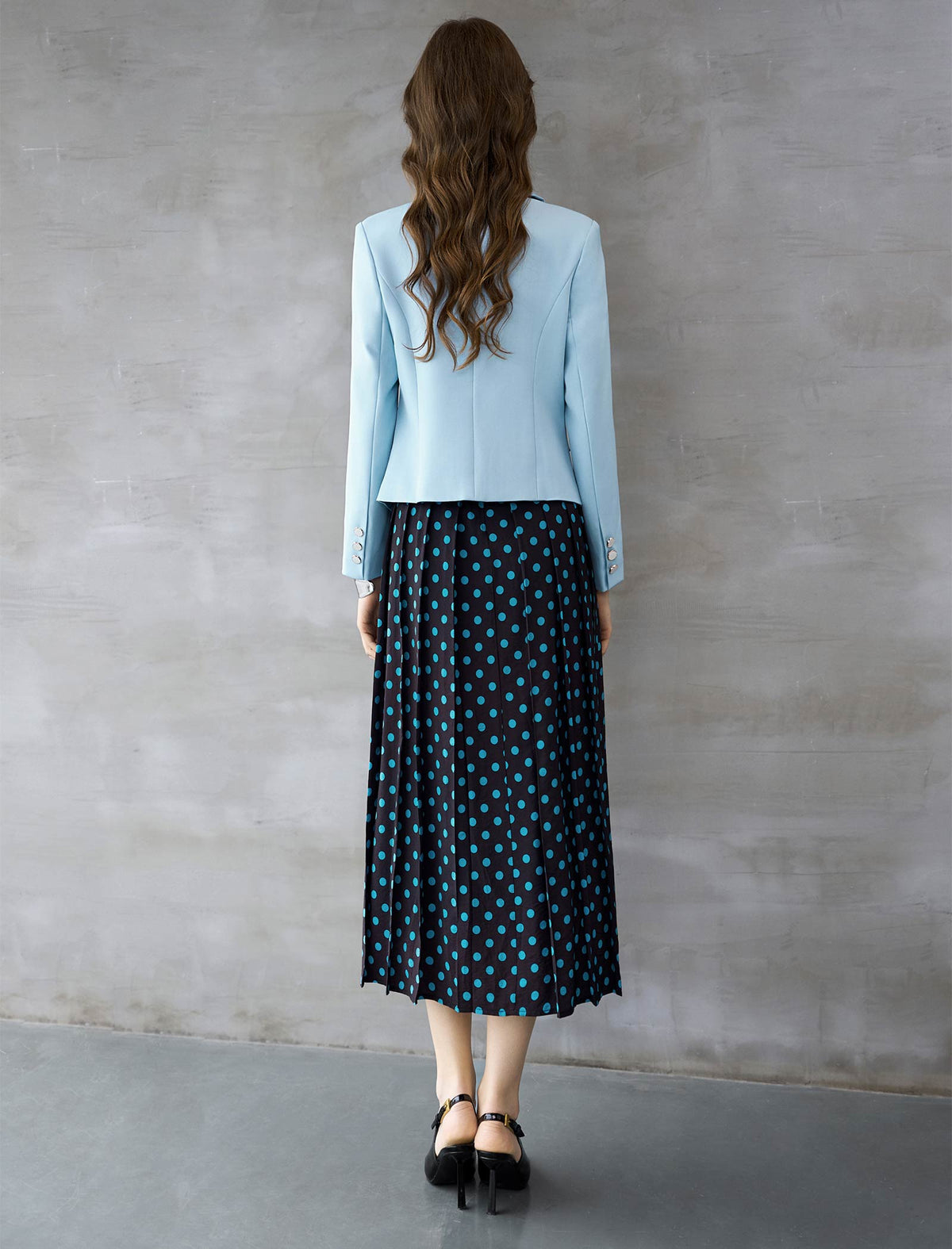 Sky Blue Cropped Blazer