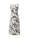 Sleeveless Floral Print Midi Dress