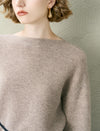 100% Wool Asymmetric Hem Rib Knit Sweater