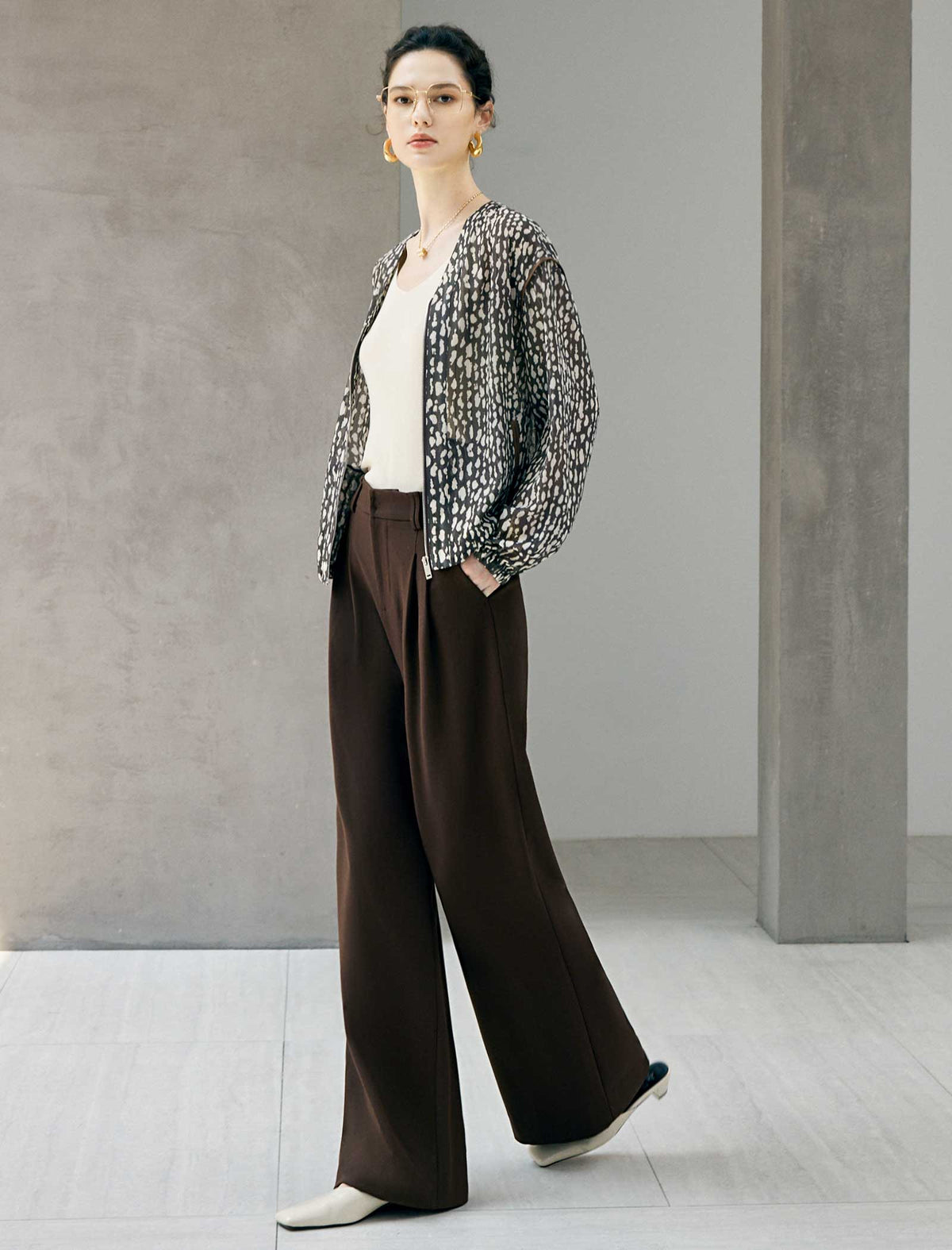 Retro Dot Thin Jacket Coat