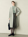 Light Green Wool Silk Blend Coat
