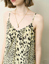 Leopard Print Slip Silk Maxi Dress