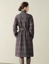 Classic Plaid Wool-Blend Stand Collar Coat