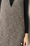Tweed V-Neck Sleeveless Shift Dress