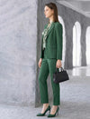High-Waisted Tailored Tapered Pants