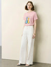 High Waisted Wide Leg Cotton Pants