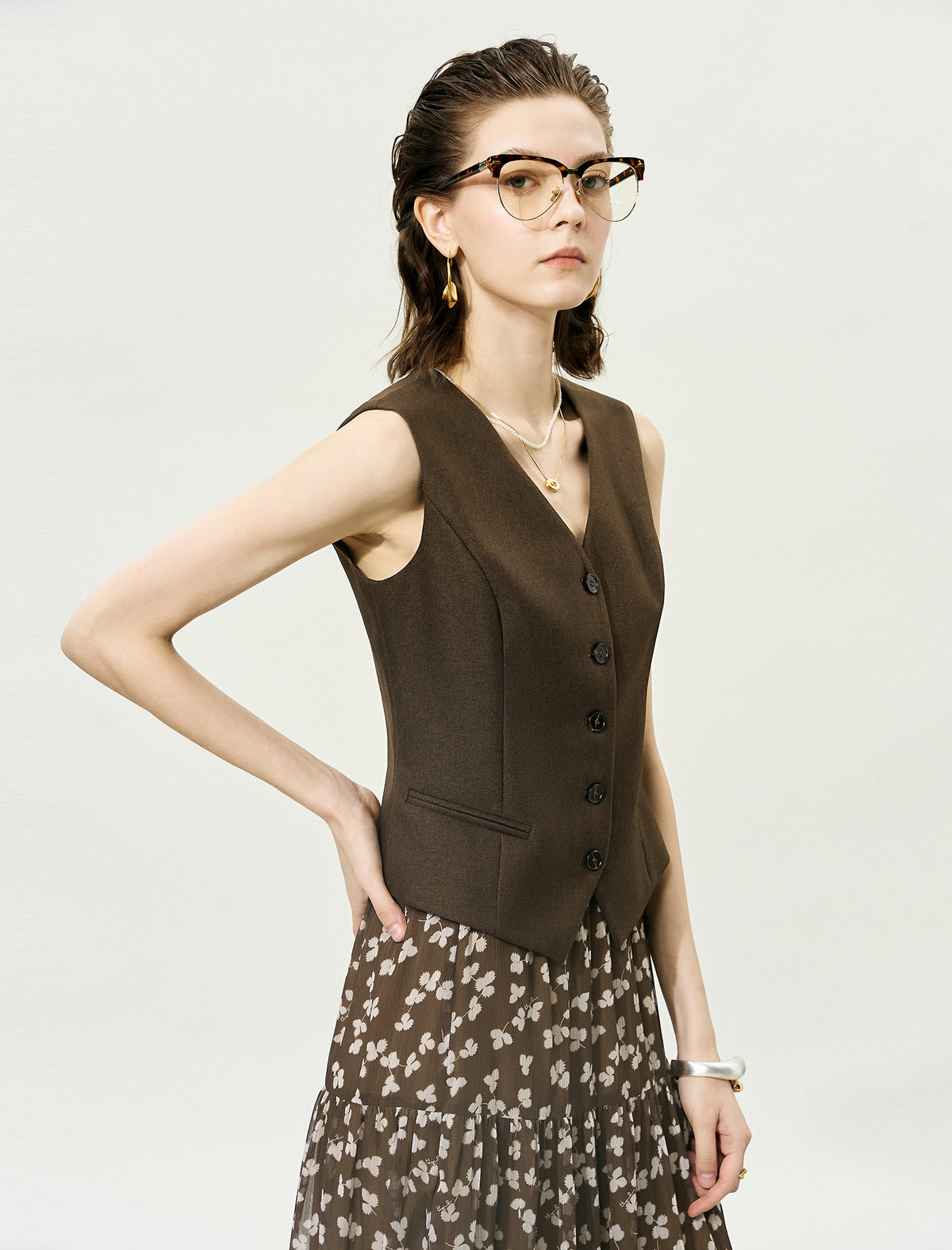 Classic Solid Color Tailored Waistcoat