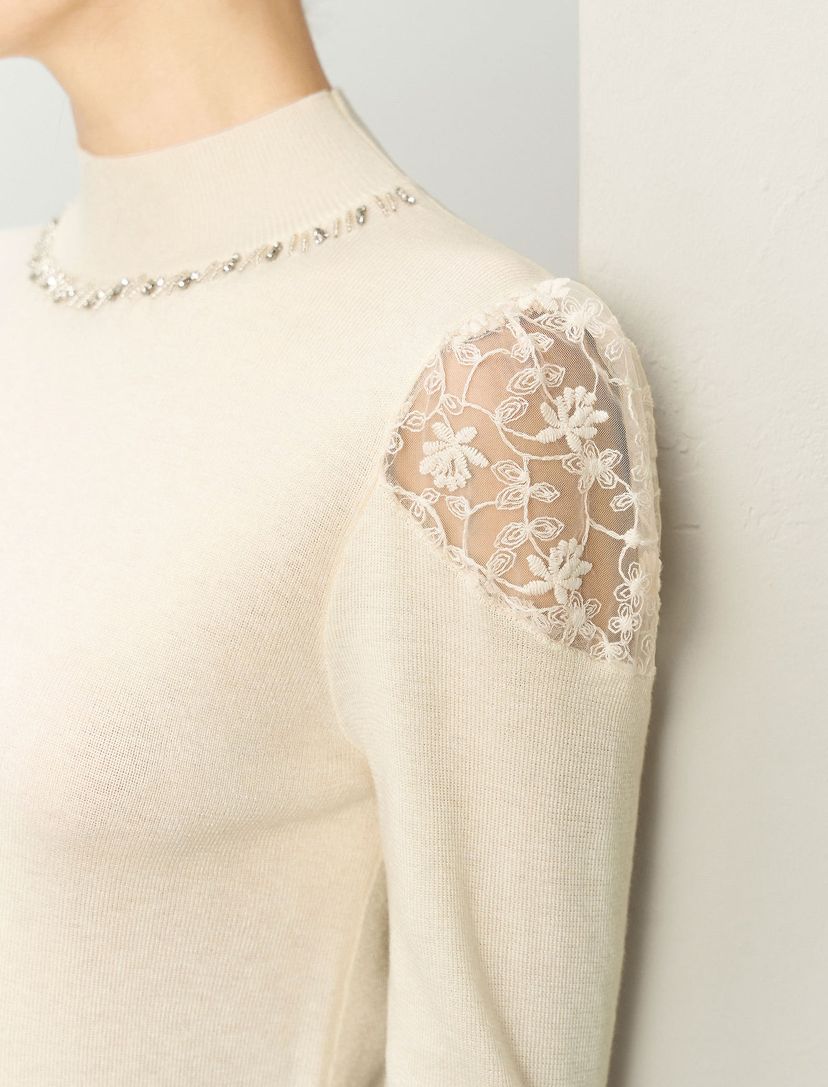 High Neck Slim Fit Base Knit Top