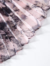 Chiffon Tie Dye Sun Pleated Midi Skirt